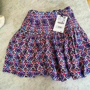 Zara girls printed side zip skirt in size 11-12, brand new